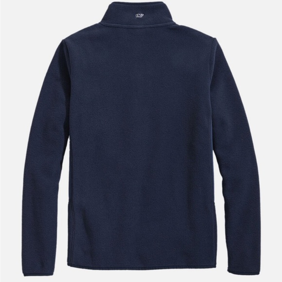 Vineyard Vines Women's Large Vineyard Navy Blank Harbor Fleece Quarter Zip - Picture 3 of 6